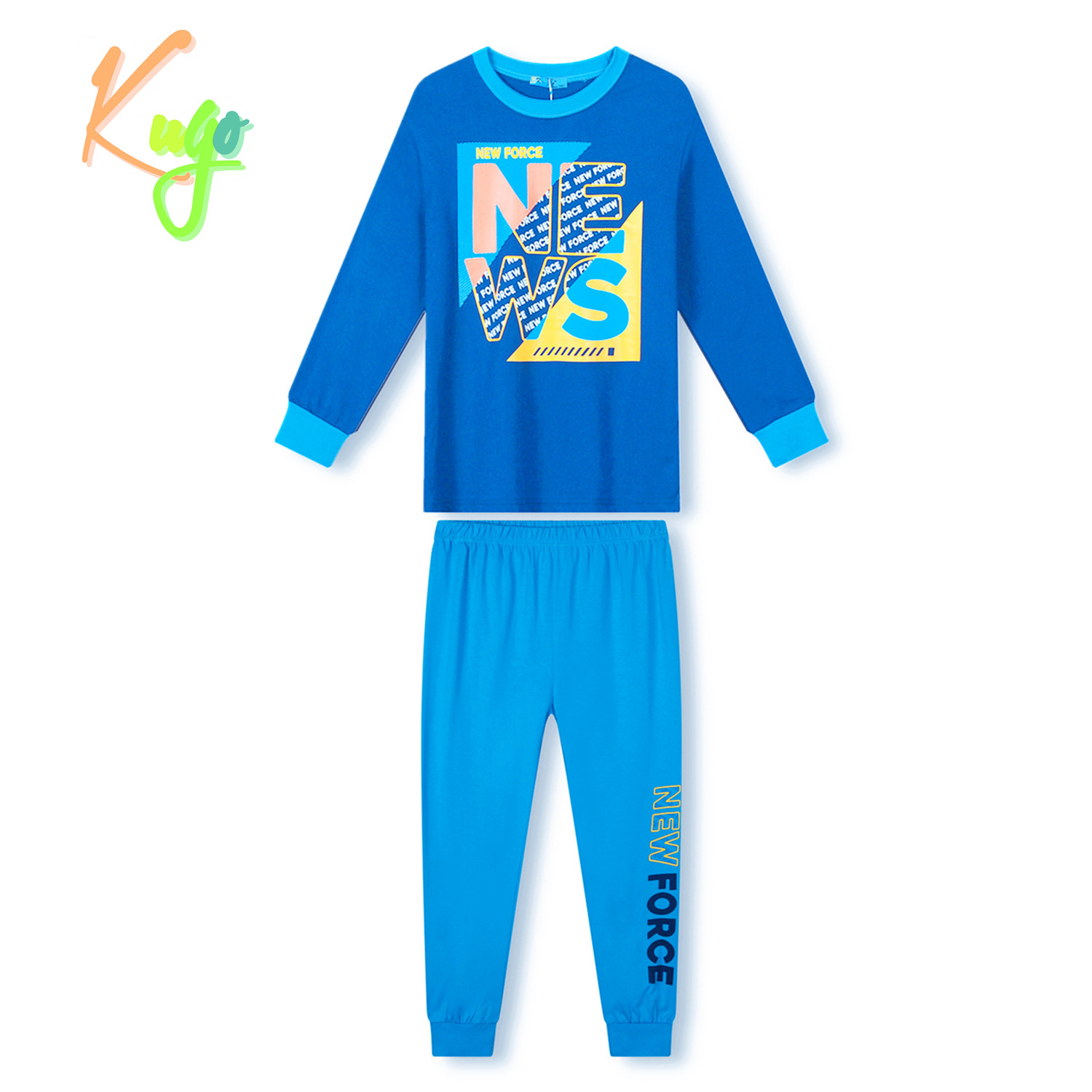 Chlapecké pyžamo - KUGO MP3782, modrá / petrol Barva: Modrá, Velikost: 158
