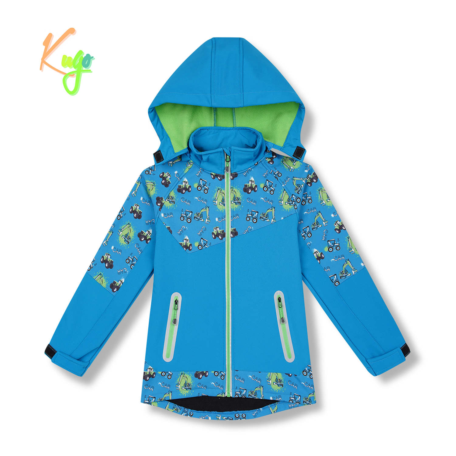 Chlapecká softshellová bunda, zateplená - KUGO HK5603, tyrkysová Barva: Tyrkysová, Velikost: 104