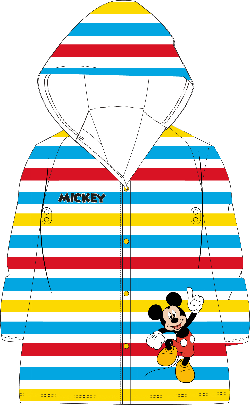 Mickey Mouse - licence Chlapecká pláštěnka - Mickey Mouse 5228A503, proužek Barva: Mix barev, Velikost: 98-104