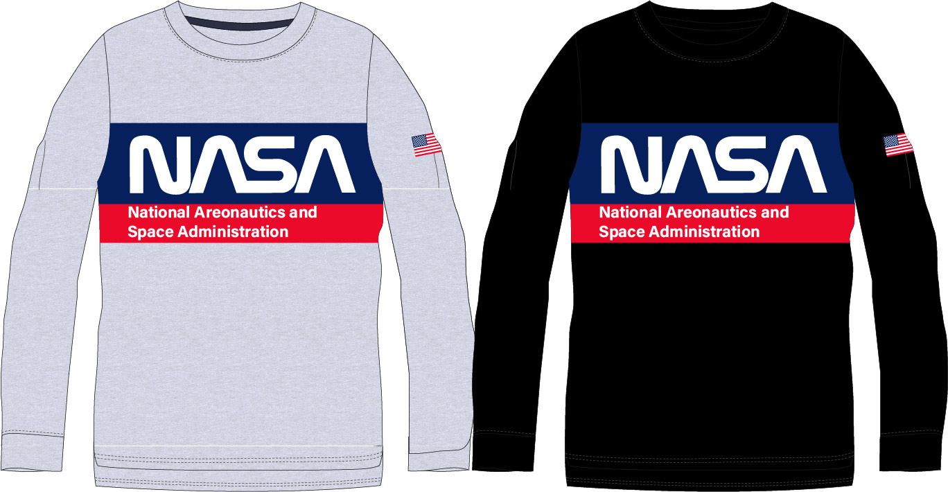Nasa - licence Chlapecká tričko - NASA 5202311, světle šedý melír Barva: Šedá, Velikost: 140