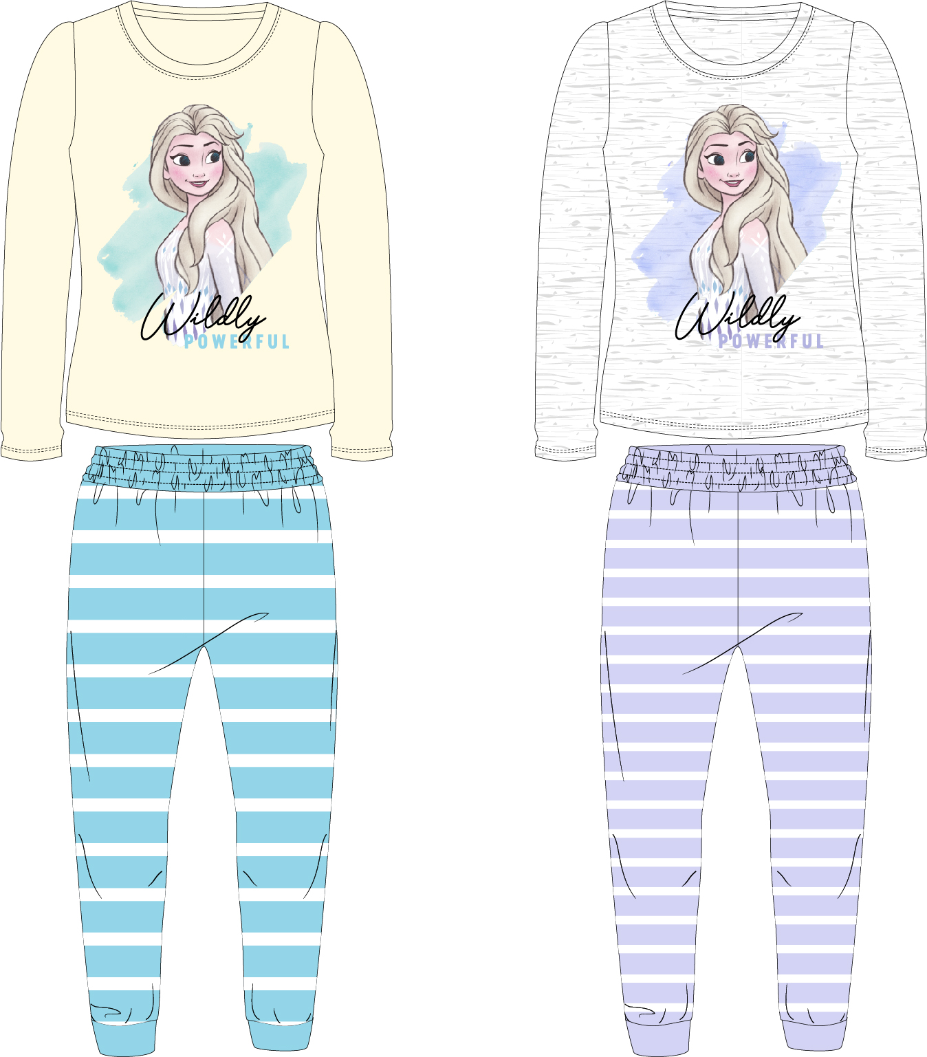 Frozen - licence Dívčí pyžamo - Frozen 5204B001, šedý melír / fialková Barva: Šedá, Velikost: 122