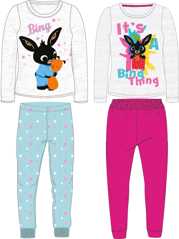 Králíček bing- licence Dívčí pyžamo - Králíček Bing 5204011, světle šedý melír / tyrkysová Barva: Šedá, Velikost: 104