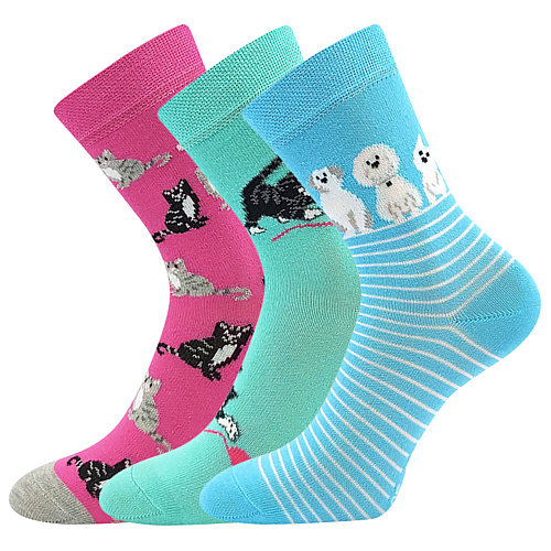 Dívčí ponožky Boma - 057-21-43, mix barev D Barva: Mix barev, Velikost: 30-34