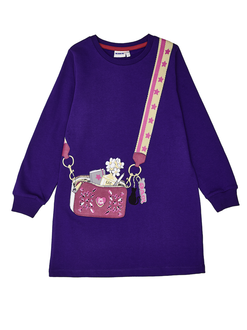 Dívčí šaty - Winkiki WJG 92588, fialová Barva: Fialová, Velikost: 152