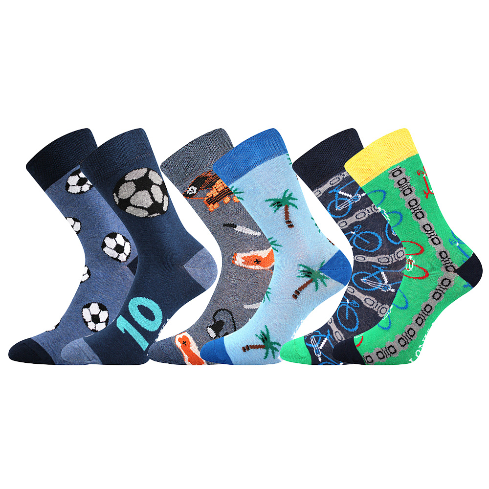 Chlapecké ponožky Lonka - Doblik kluk, mix barev Barva: Mix barev, Velikost: 35-38