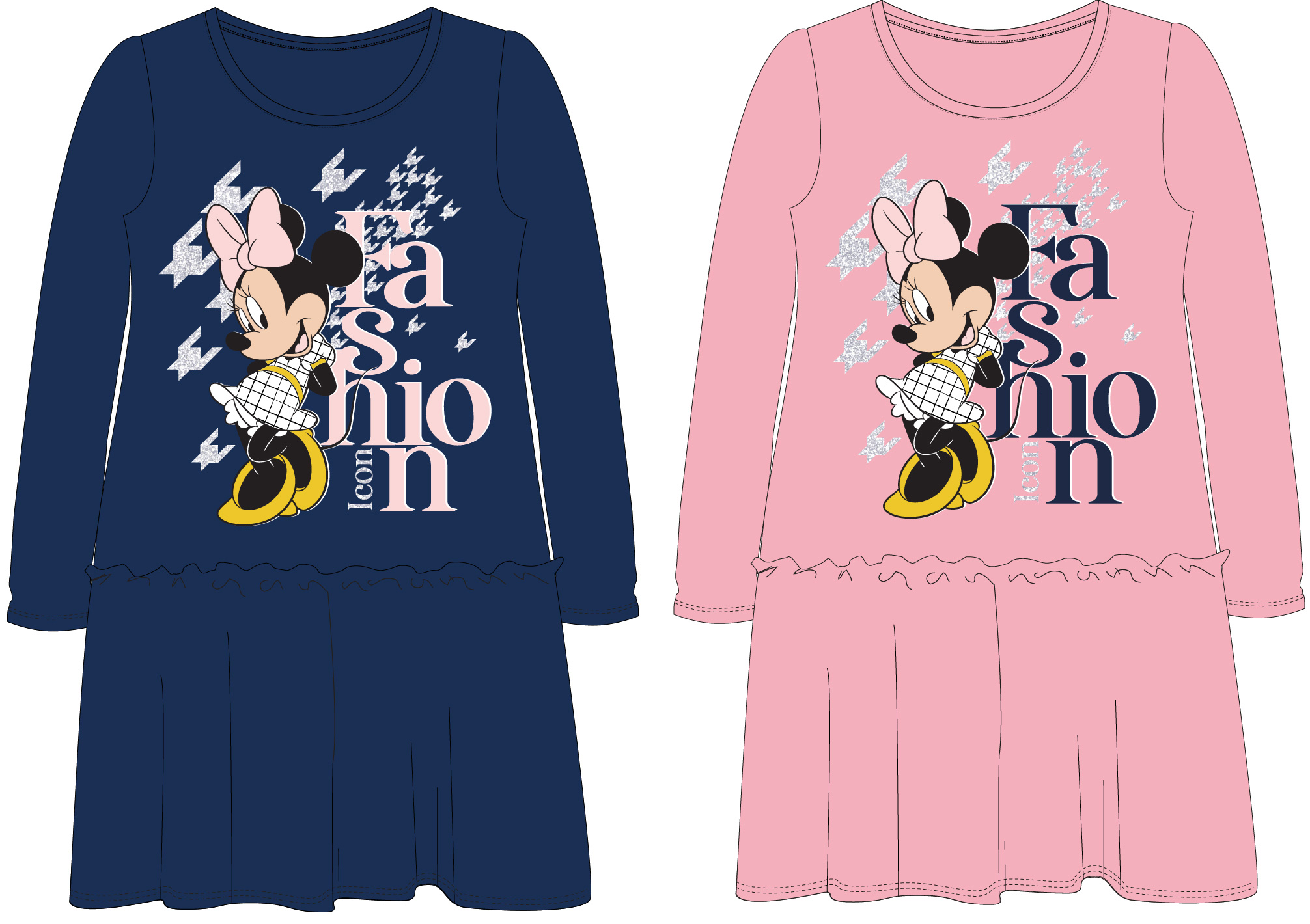 Minnie Mouse - licence Dívčí šaty - Minnie Mouse 5223B809, tmavě modrá Barva: Modrá tmavě, Velikost: 104