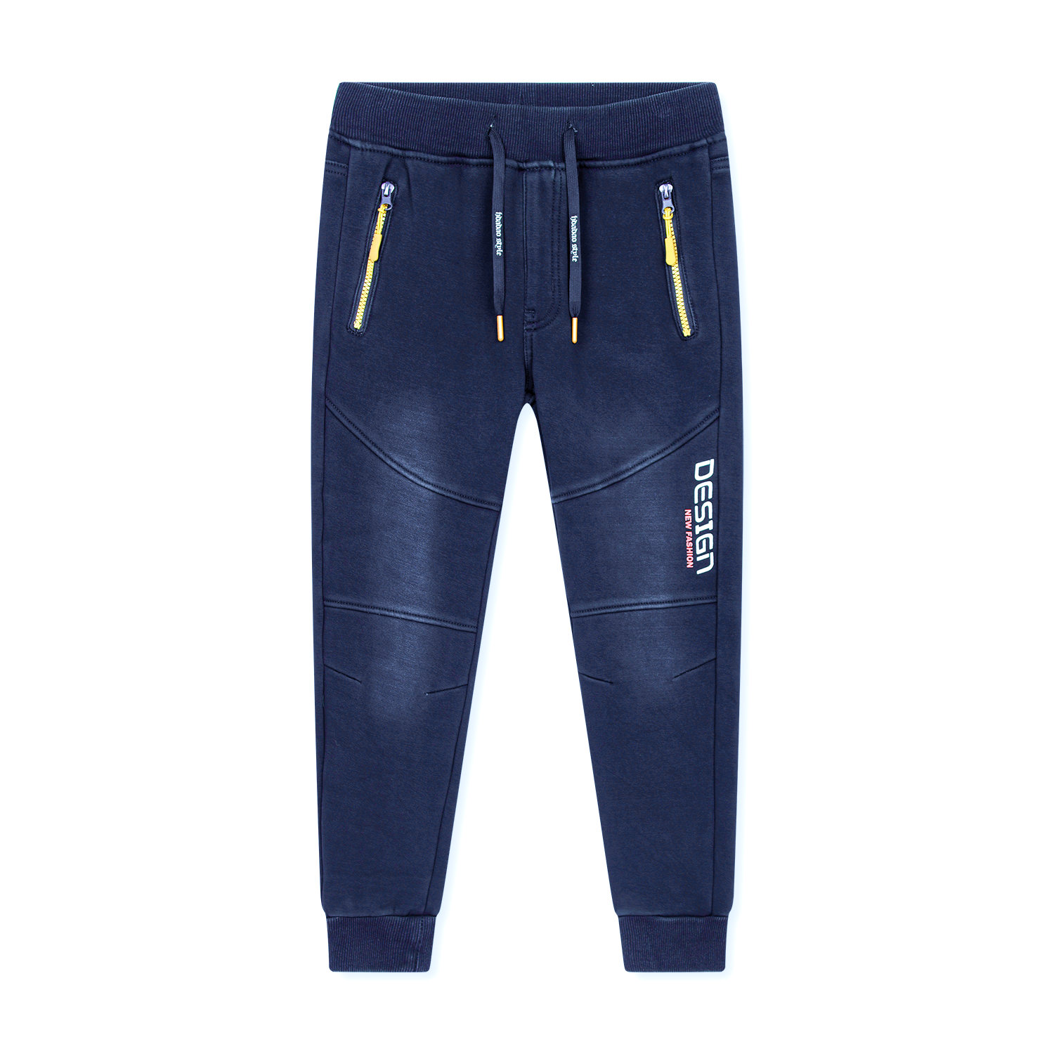 Chlapecké riflové kalhoty/ tepláky, zateplené - KUGO CK0925, modrá Barva: Modrá, Velikost: 164