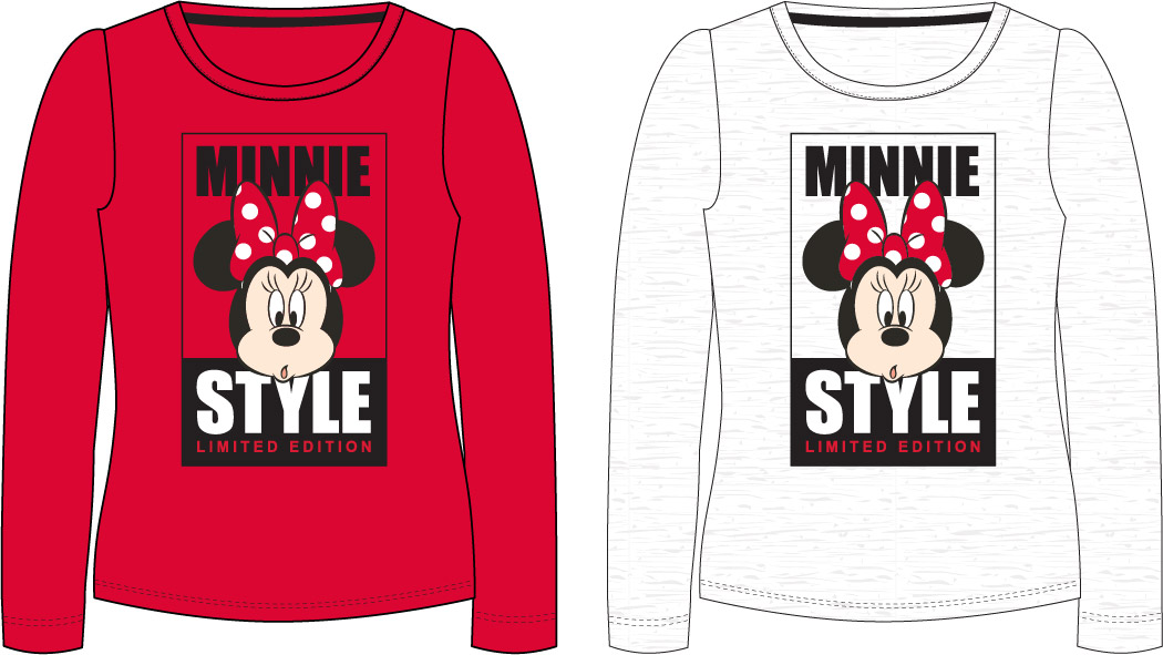 Minnie - licence Dívčí tričko - Minnie Mouse 52025669, šedý melír Barva: Šedá, Velikost: 98