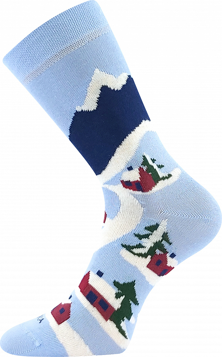 Dámské, pánské ponožky Lonka - Damerry, hory, světle modrá Barva: Modrá světle, Velikost: 35-38