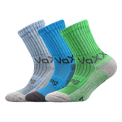 Dětské ponožky VoXX - Bomberik uni, světle modrá, modrá, zelená Barva: Mix barev, Velikost: 25-29