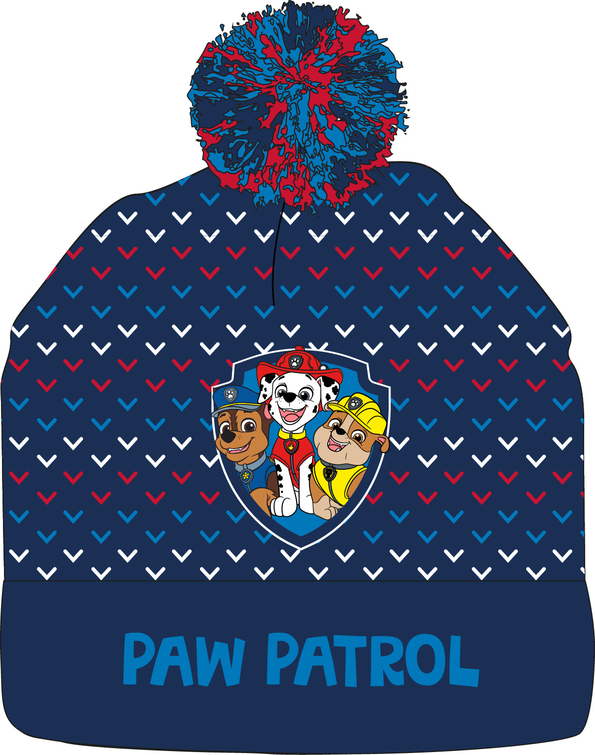 Paw Patrol - Tlapková patrola -Licence Chlapecká zimní čepice - Paw Patrol 52392423, tmavě modrá Barva: Modrá tmavě, Velikost: velikost 52