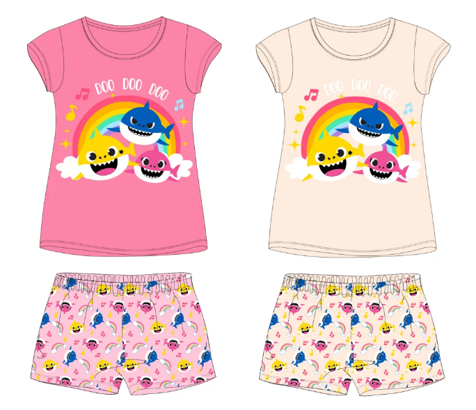 Dívčí pyžamo - Baby Shark 5204028, pudrová Barva: Béžová, Velikost: 104