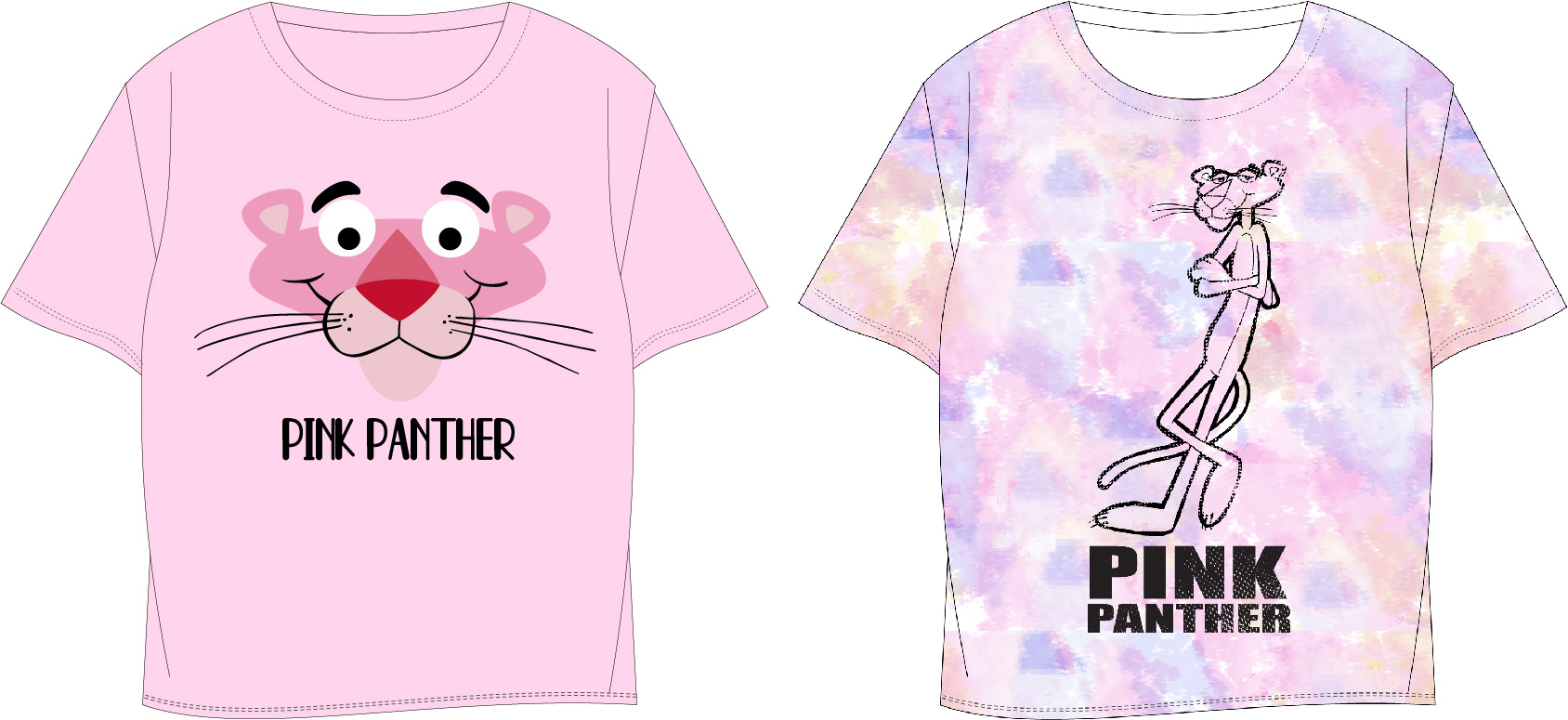 Růžový panter - licence Dívčí tričko - Růžový panter 5202068, růžová Barva: Růžová, Velikost: 152