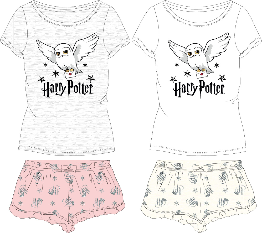Harry Poter - licence Dívčí pyžamo - Harry Potter 5204410, šedý melír / světle růžová Barva: Šedá, Velikost: 158-164