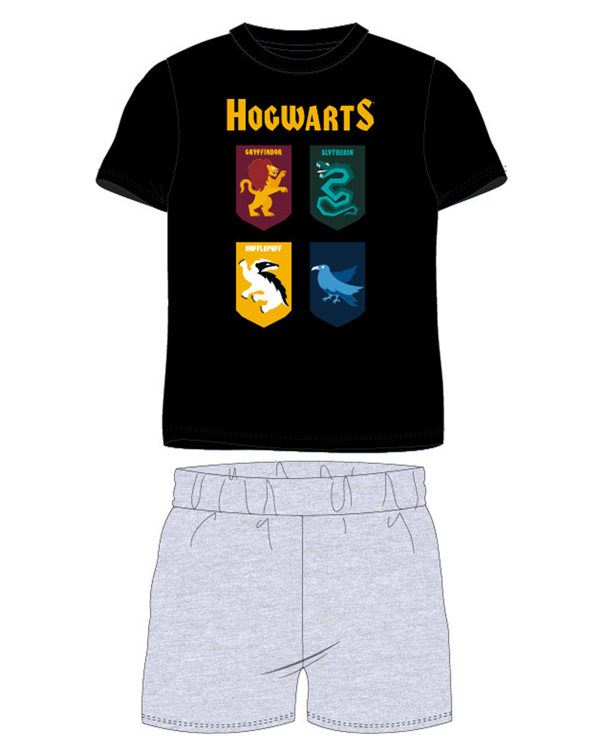 Harry Poter - licence Chlapecké pyžamo - Harry Potter 5204484, černá / světle šedý melír Barva: Černá, Velikost: 140