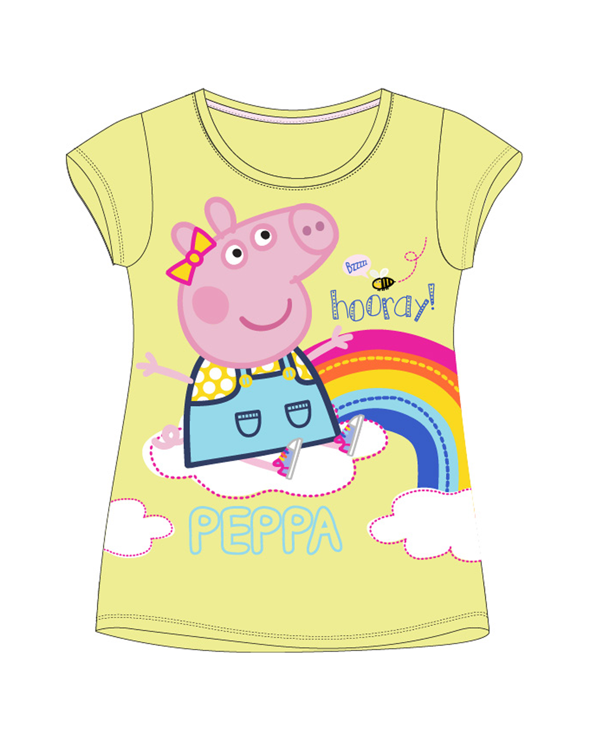 Prasátko Pepa - licence Dívčí tričko - Prasátko Peppa 5202874, žlutá Barva: Žlutá, Velikost: 116