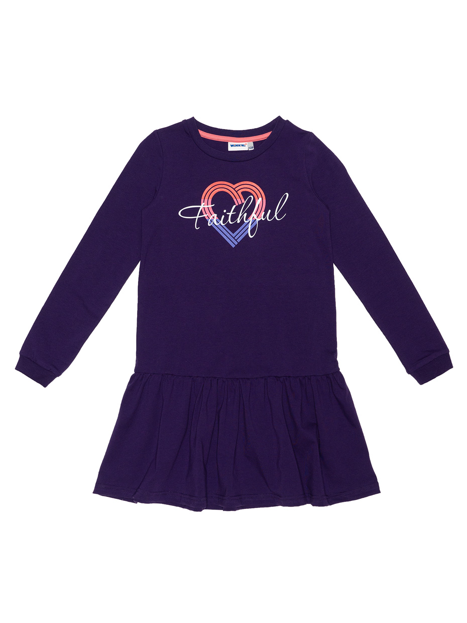 Dívčí šaty - Winkiki WJG 02933, fialová Barva: Fialová, Velikost: 140