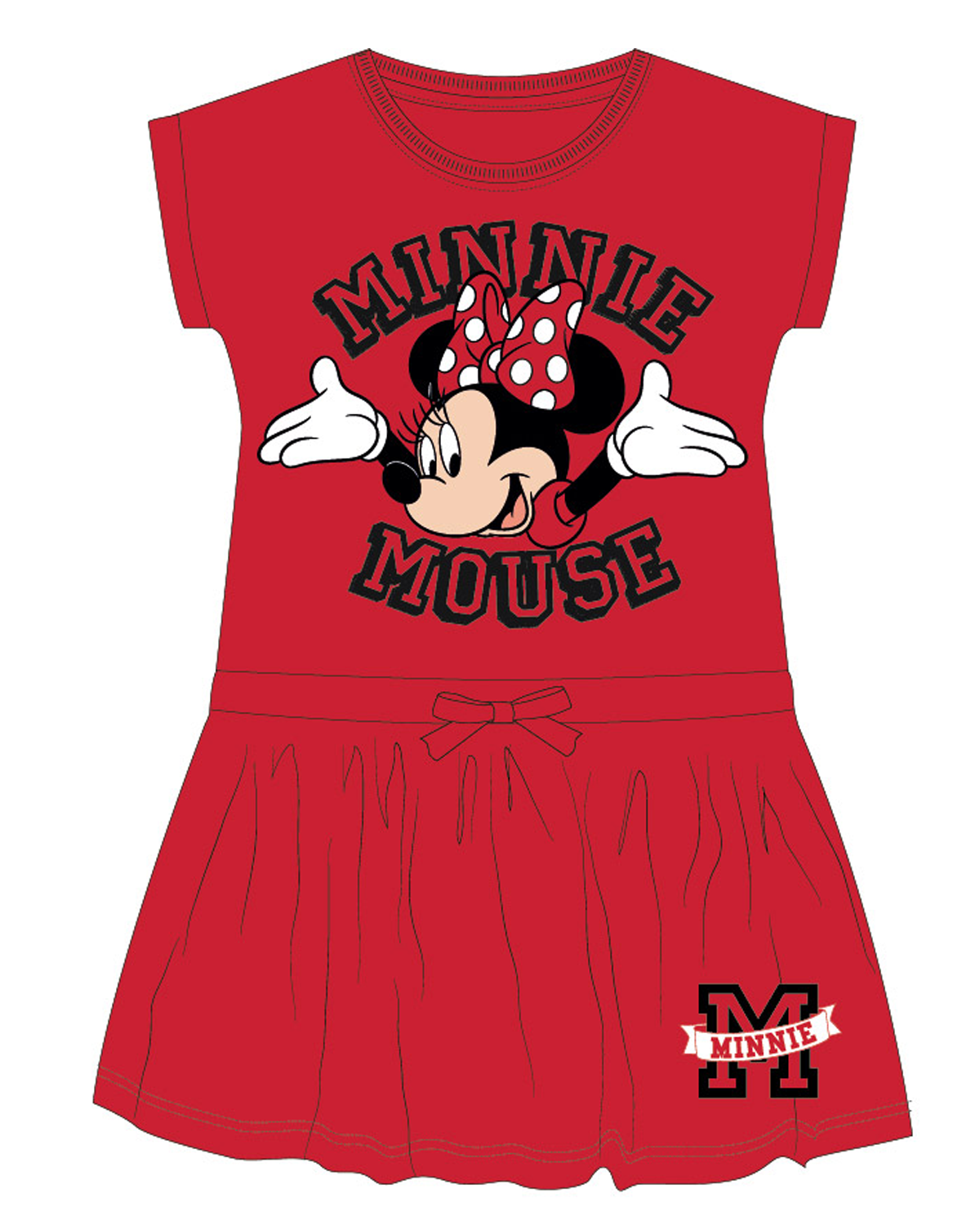 Minnie Mouse - licence Dívčí šaty - Minnie Mouse 52239575, červená Barva: Červená, Velikost: 116