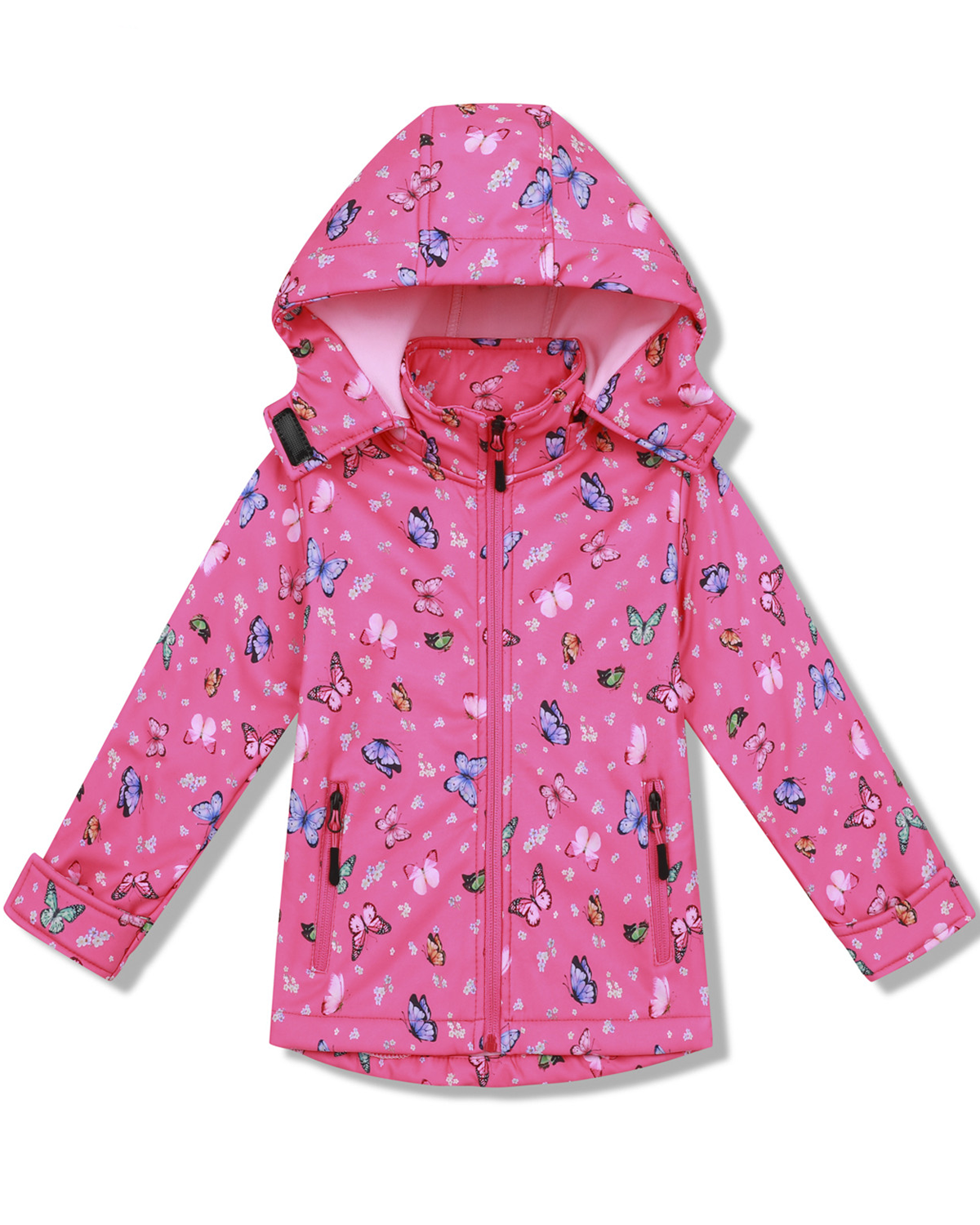 Dívčí softshellová bunda, zateplená - KUGO HB8630, růžová Barva: Růžová, Velikost: 98