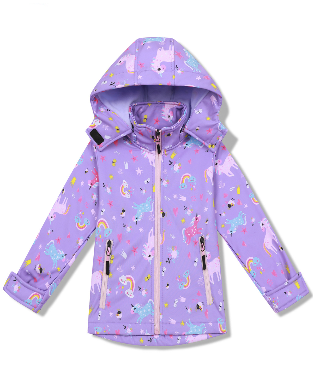 Dívčí softshellová bunda, zateplená - KUGO HB8630, fialková Barva: Fialková, Velikost: 98