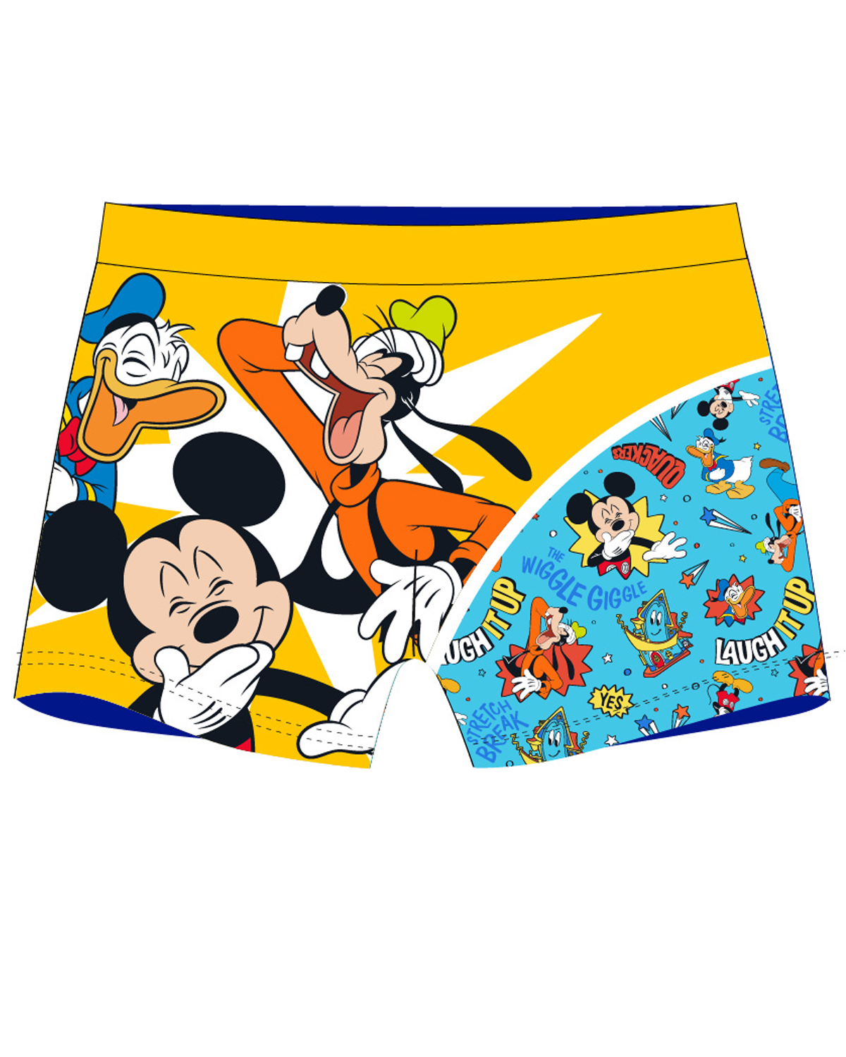 Mickey Mouse - licence Chlapecké koupací boxerky - Mickey Mouse 5244A406, žlutá / modrá Barva: Žlutá, Velikost: 110-116