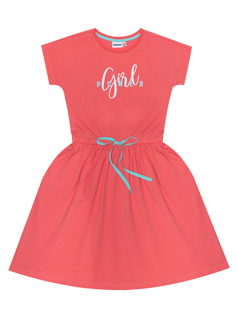 Dívčí šaty - WINKIKI WTG 01802, lososová Barva: Lososová, Velikost: 128