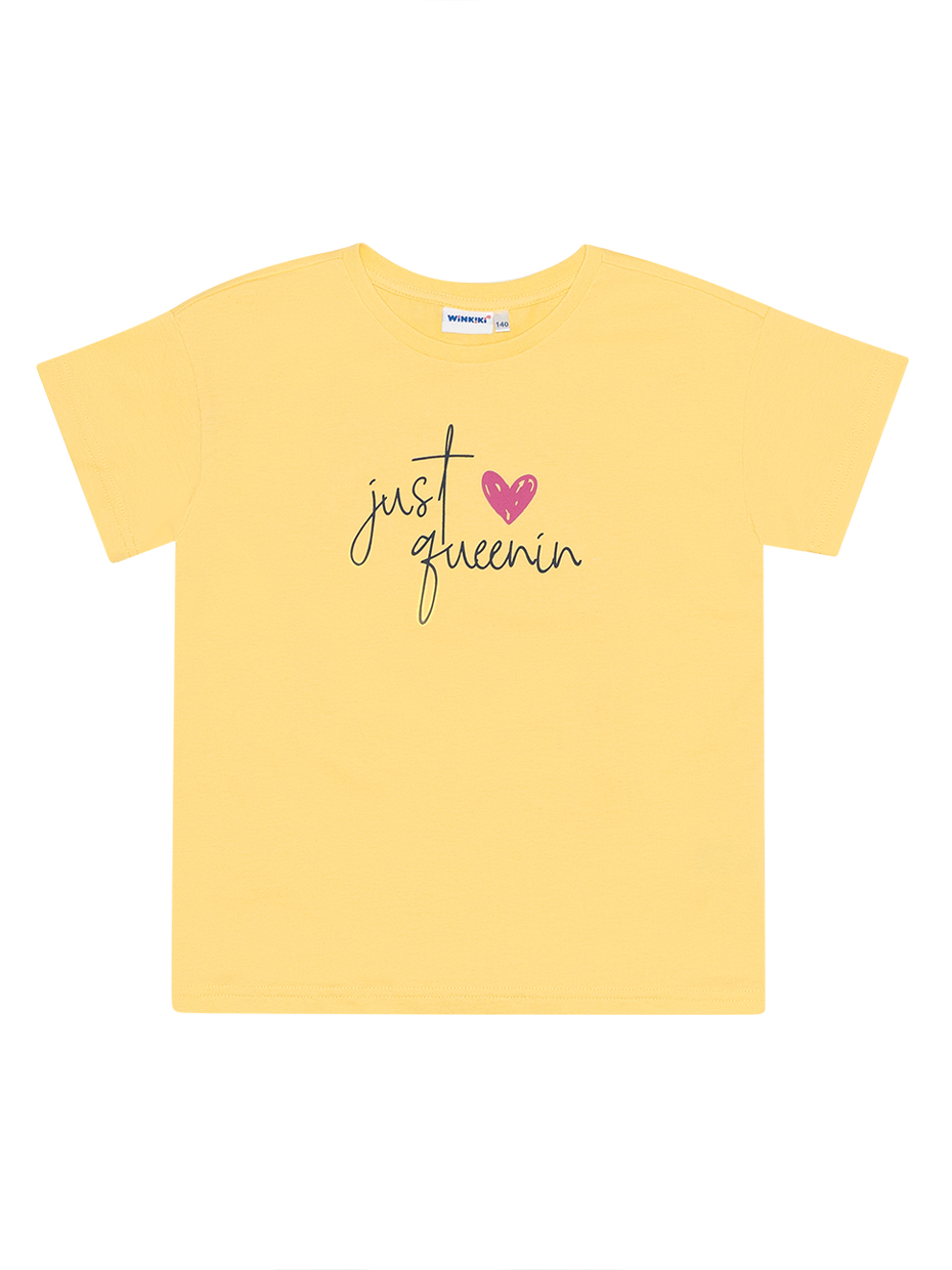 Dívčí tričko - Winkiki WJG 11019, žlutá Barva: Žlutá, Velikost: 152