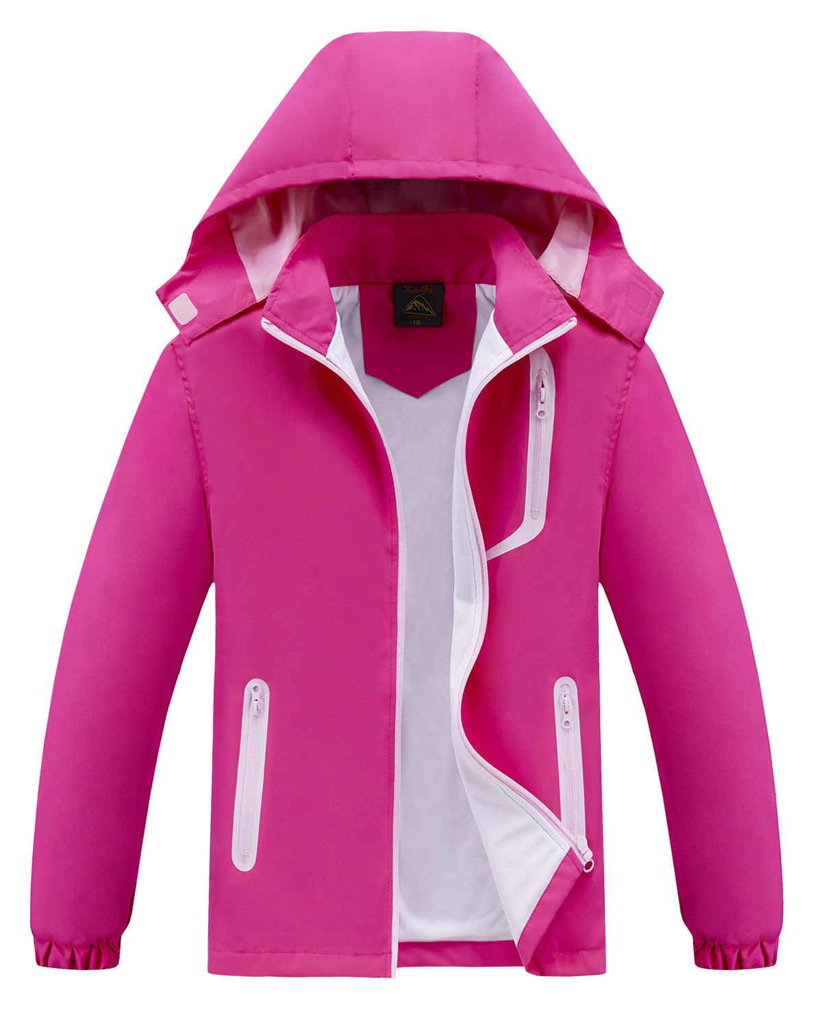Dívčí jarní, podzimní bunda - KUGO B2868, růžová Barva: Růžová, Velikost: 116