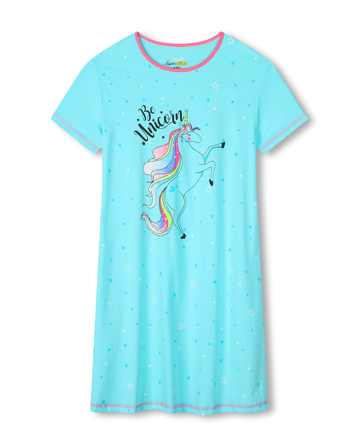 Dívčí noční košile - KUGO MN1769, tyrkysová Barva: Tyrkysová, Velikost: 152