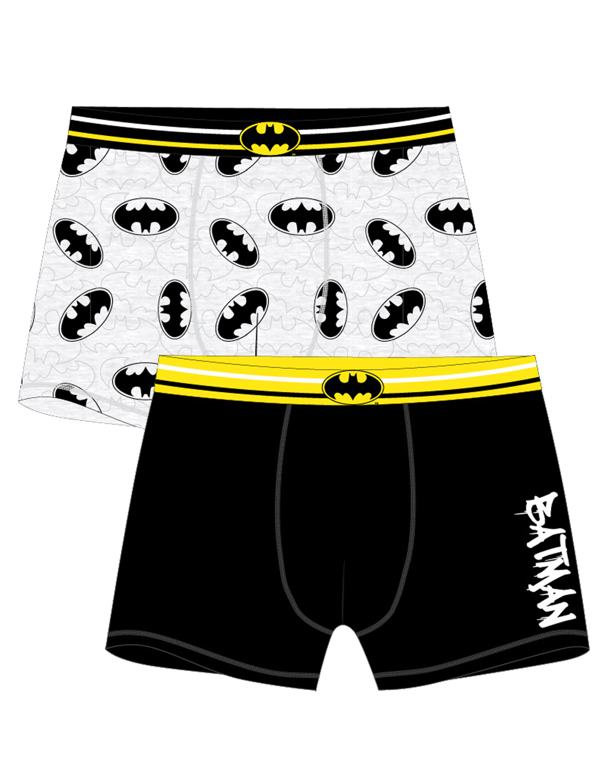 Batman - licence Pánské boxerky - Batman 5333527, černá / šedý melír Barva: Mix barev, Velikost: L