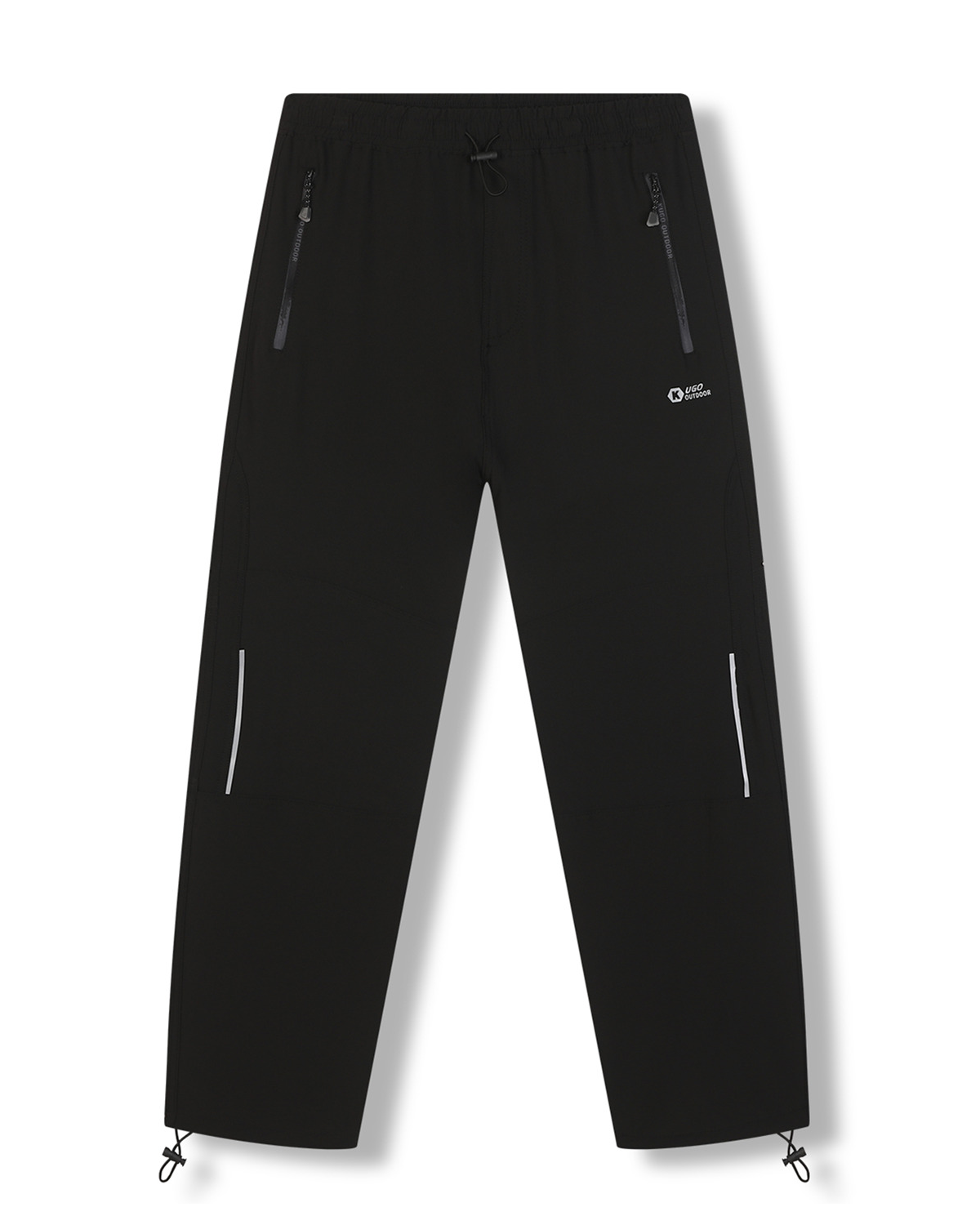 Pánské softshellové kalhoty - KUGO HK7587, celočerná Barva: Černá, Velikost: M