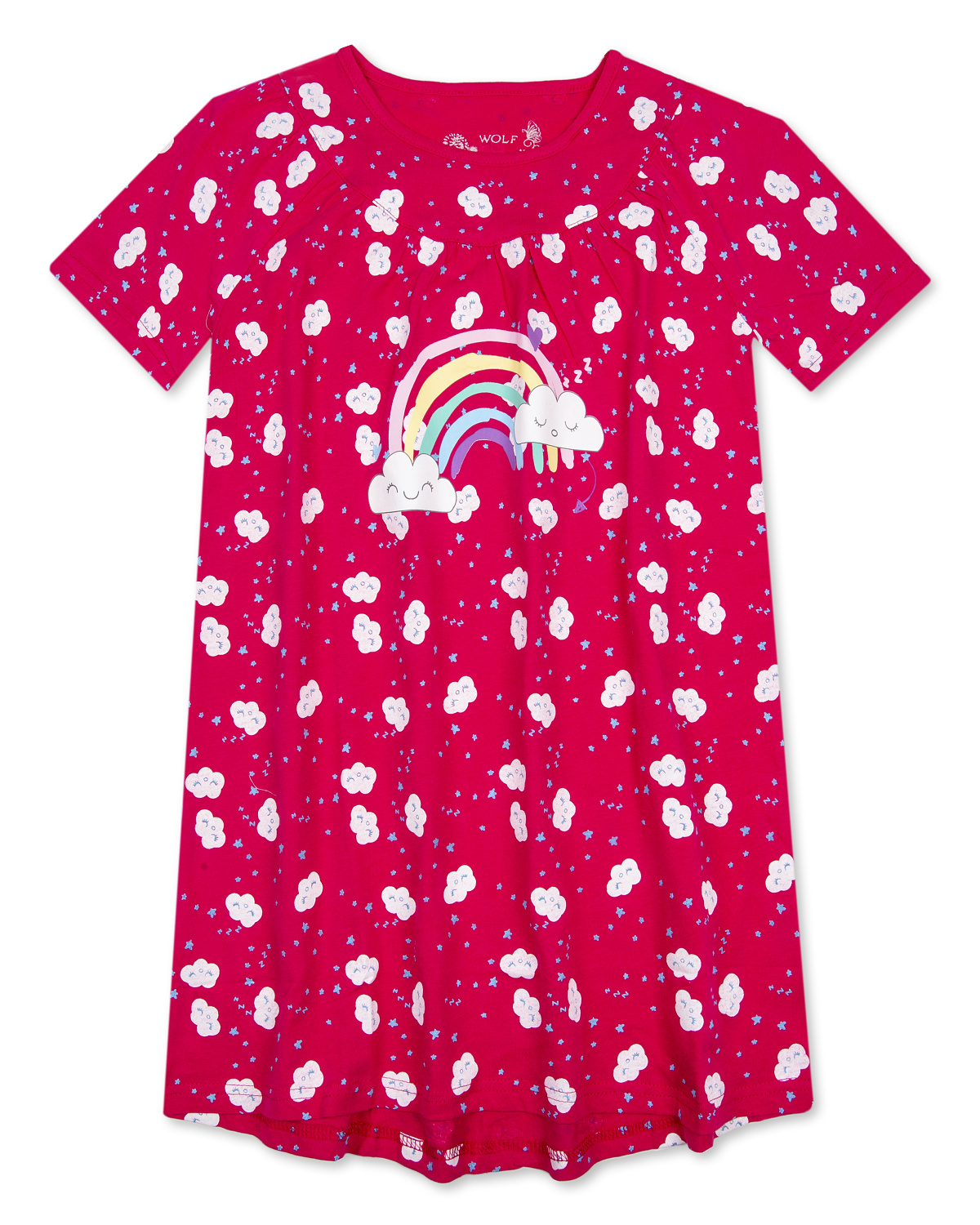 Dívčí noční košile - Wolf S2481, růžová Barva: Růžová, Velikost: 116