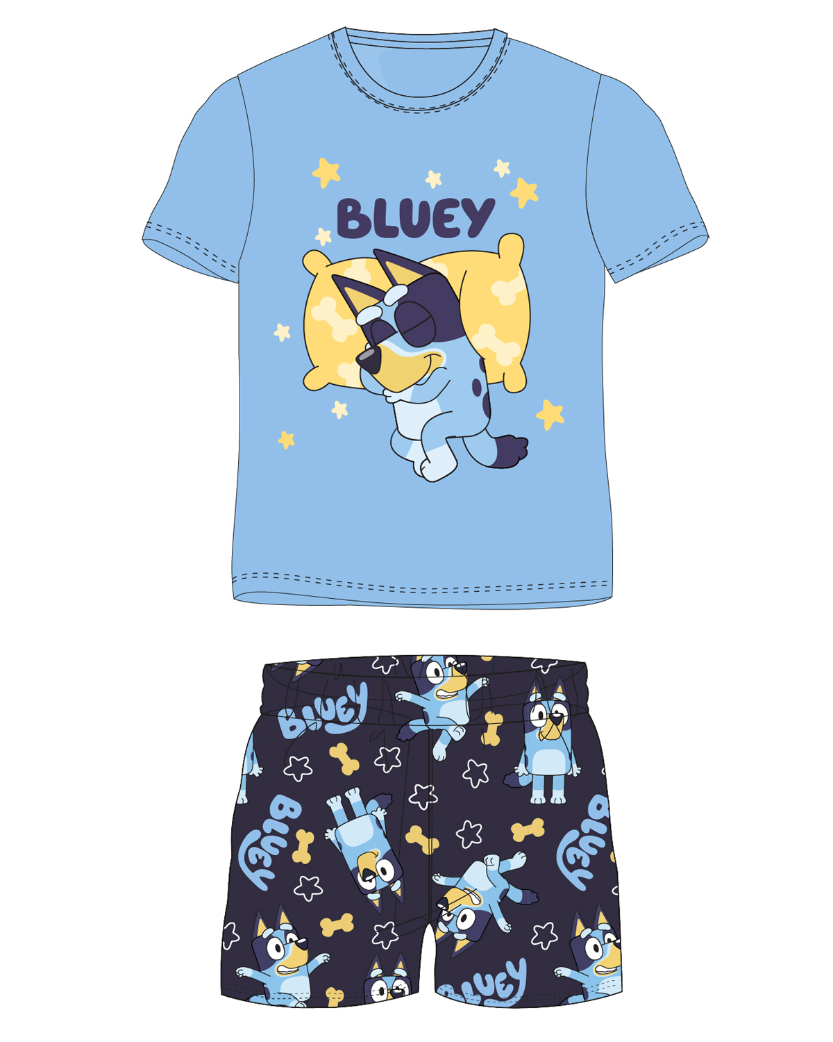 Bluey - licence Chlapecké pyžamo - Bluey 5204009, modrá / tmavě modrá Barva: Modrá, Velikost: 98