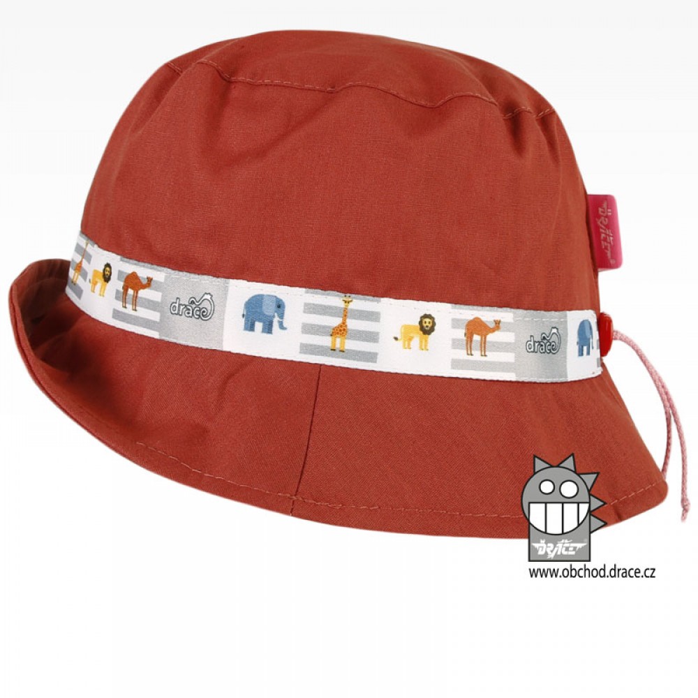 Bavlněný letní klobouk Dráče - Palermo 28, cihlová, safari Barva: Oranžová, Velikost: 50-52