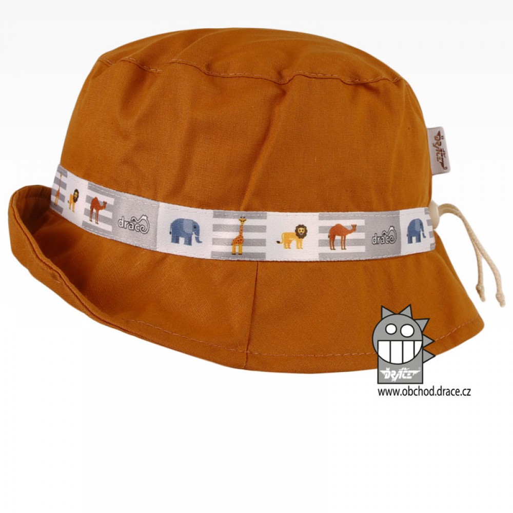 Bavlněný letní klobouk Dráče - Palermo 29, hořčicová tmavá, safari Barva: Žlutá, Velikost: 54-56