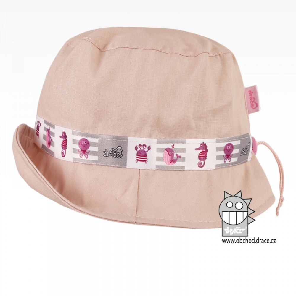 Bavlněný letní klobouk Dráče - Palermo 24, světle růžová, chobotnice Barva: Růžová světlejší, Velikost: 50-52