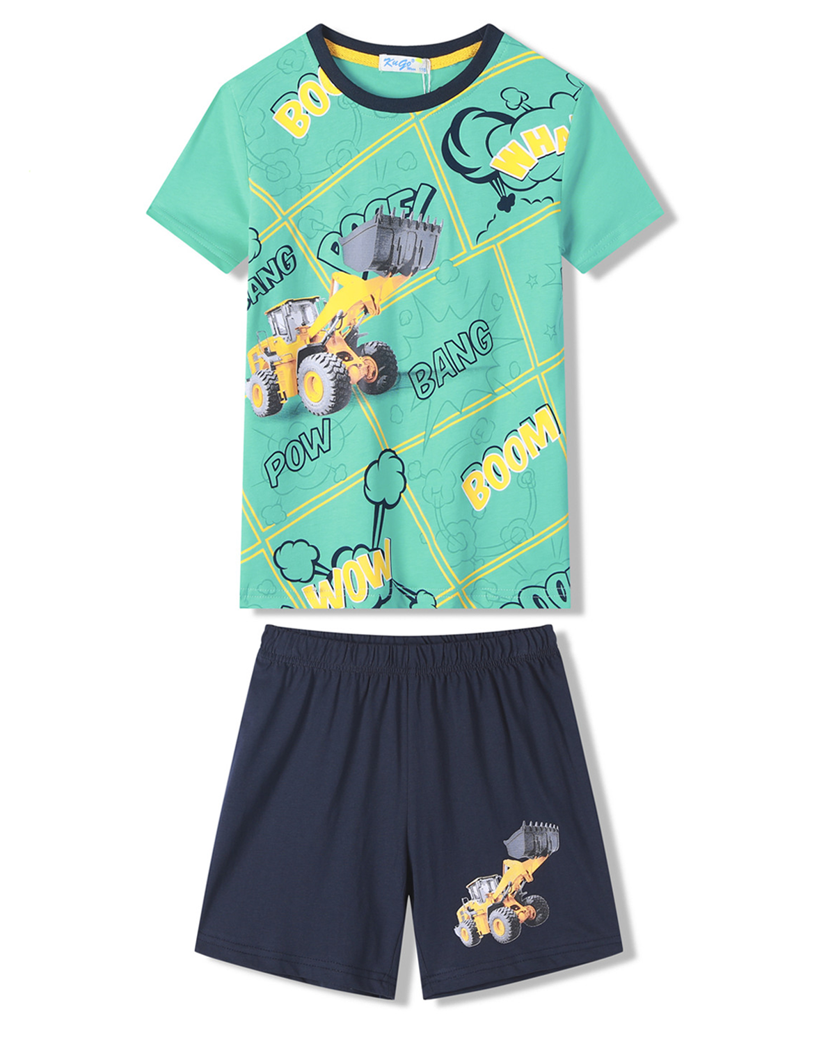 Chlapecké pyžamo - KUGO WT7310, zelinkavá Barva: Zelinkavá, Velikost: 122