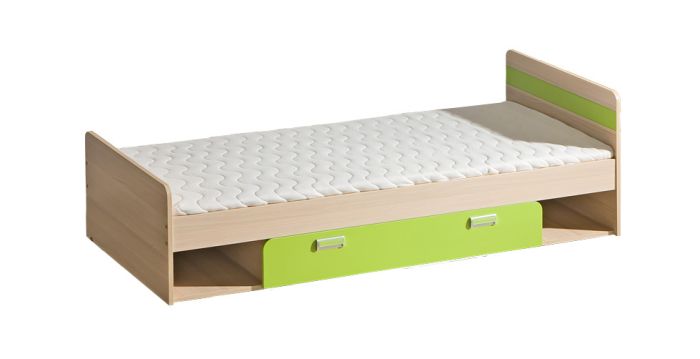Dolmar Detská posteľ CORNETO L13 FARBA: Jaseň / zelená