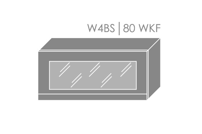 ArtExt Vrchná kuchynská skrinka Florence W4BS/80 WKF Povrchová úprava dvierok: Mat, Farba korpusu: Grey