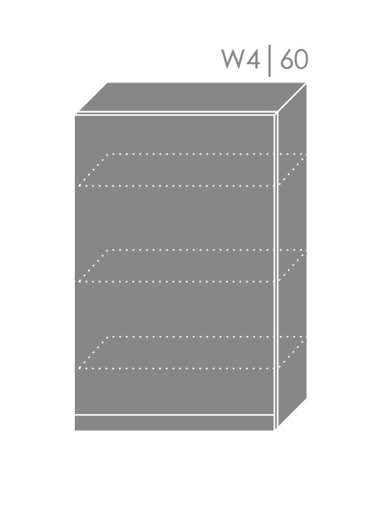 ArtExt Vrchná kuchynská skrinka Pescara W4/60 FAREBNÉ PREVEDENIE KORPUSU: Grey, FAREBNÉ PREVEDENIE DVIEROK ICA: ICA 0238