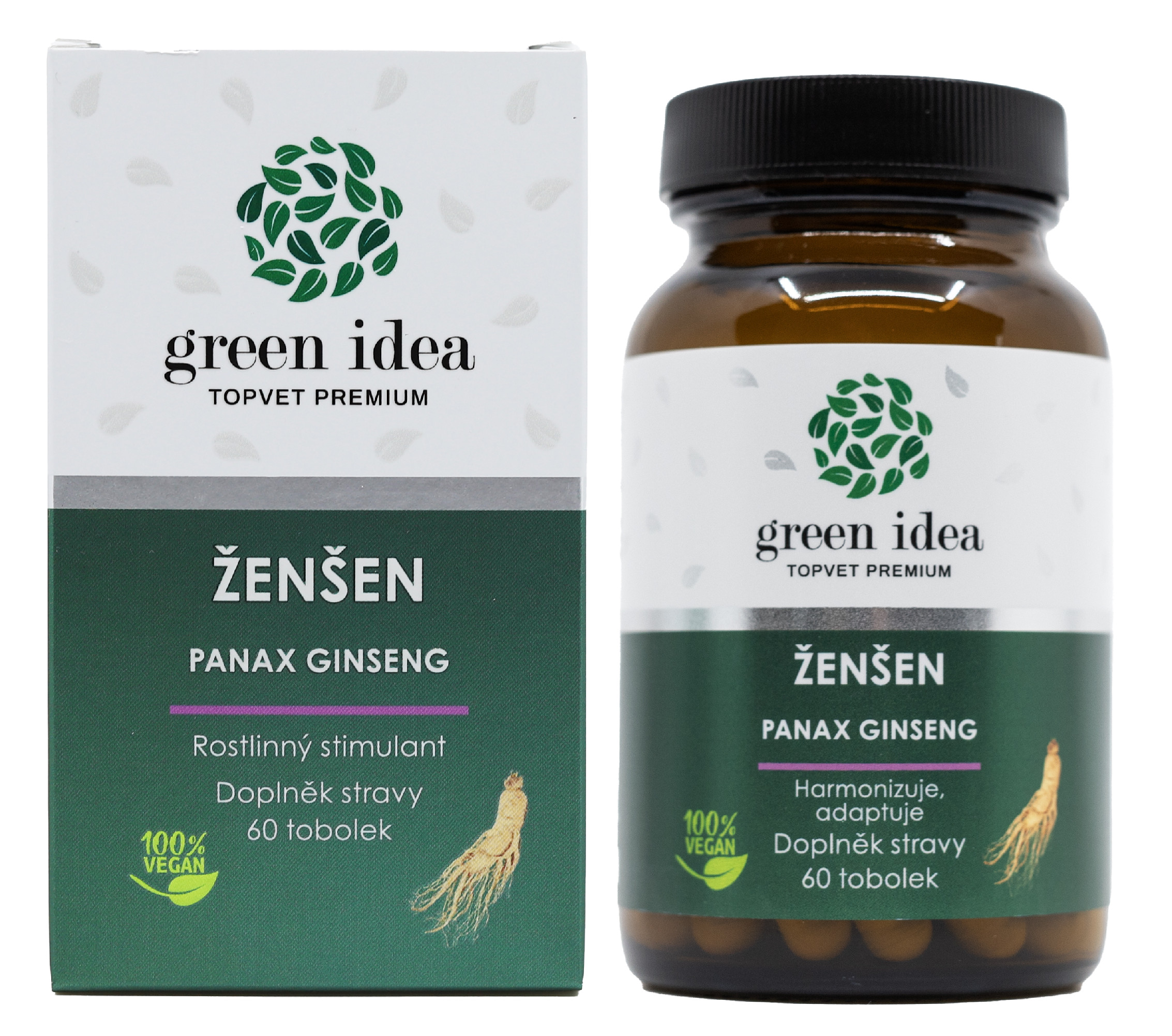 TOPVET Green Idea Ženšen bylinný extrakt 60 tobolek