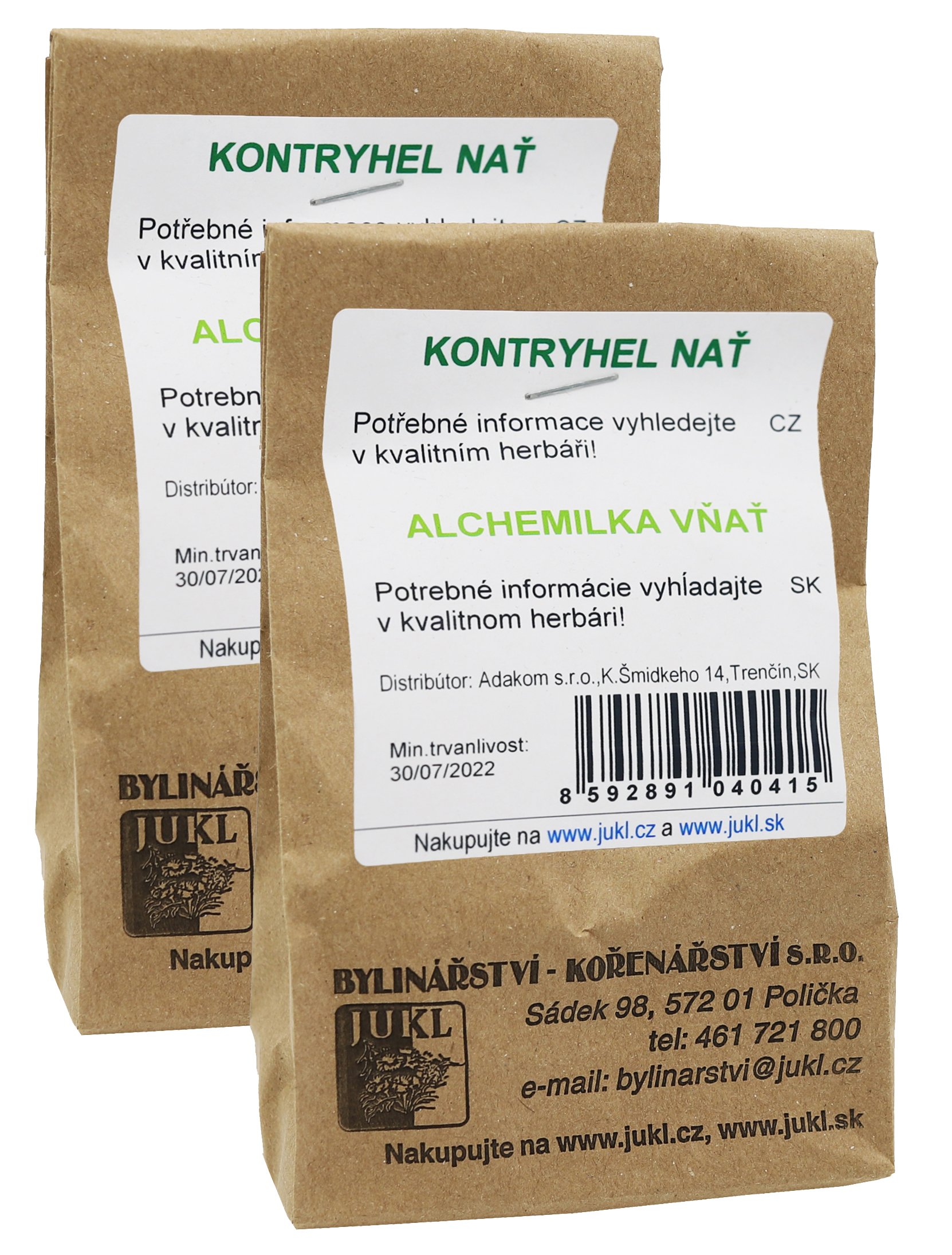 Bylinářství-kořenářství JUKL Čaj Kontryhel nať 50 g 2 sáčky: 2x 50g