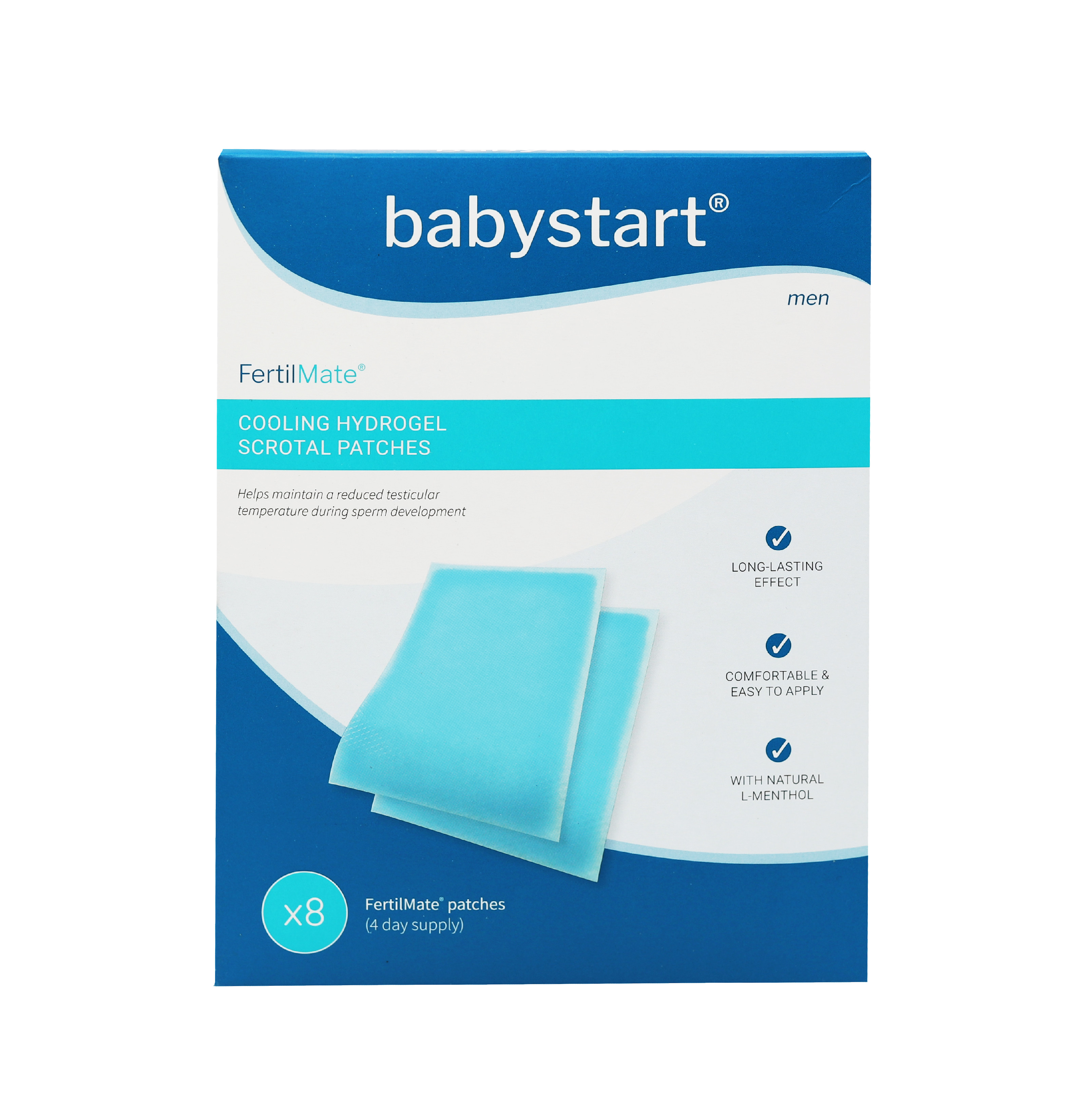 Babystart FertilMate chladící náplasti na varlata pro lepší kvalitu spermií 8 ks