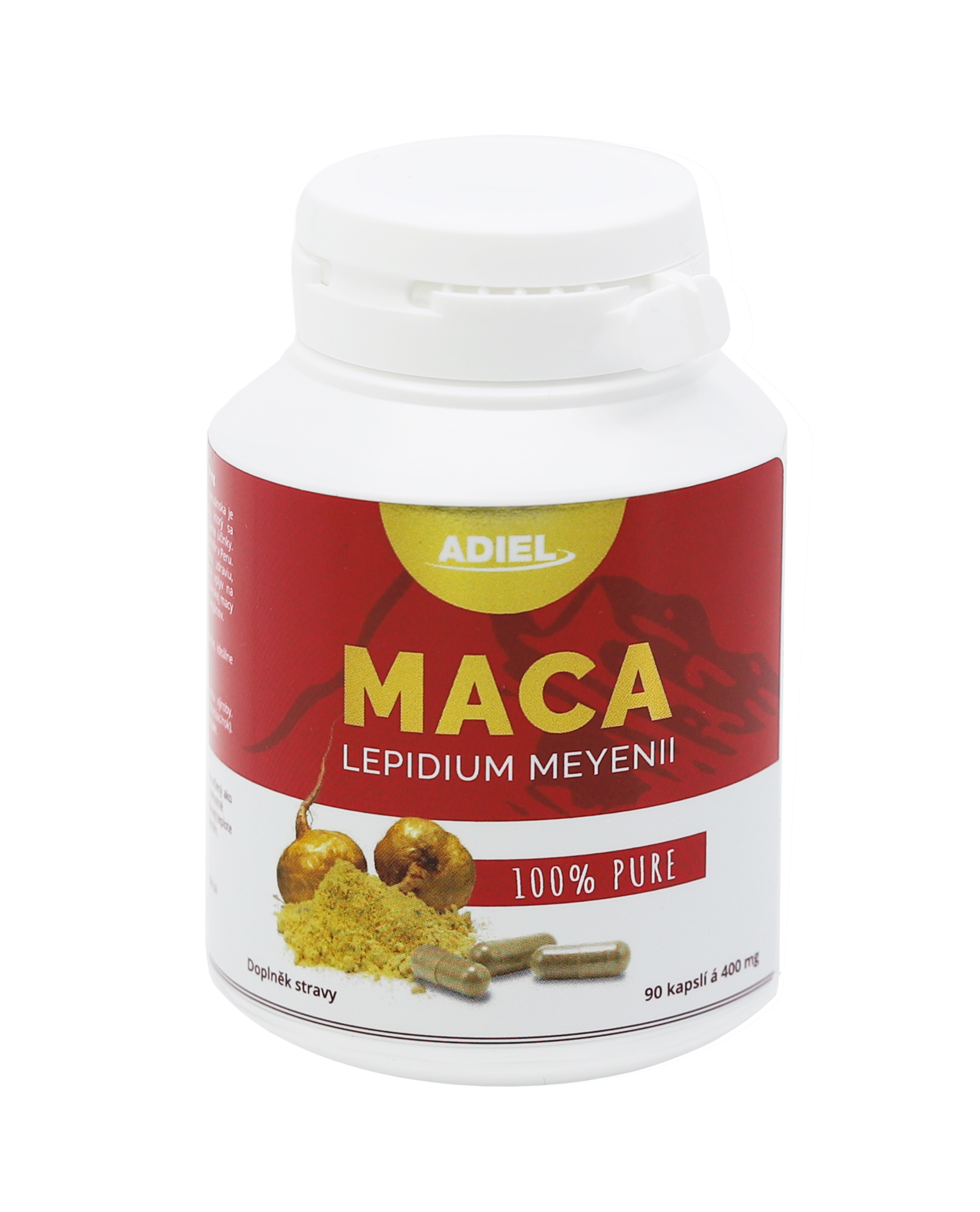 ADIEL Maca 100% PURE 90 kapslí 1 balení: 1x90 kapslí