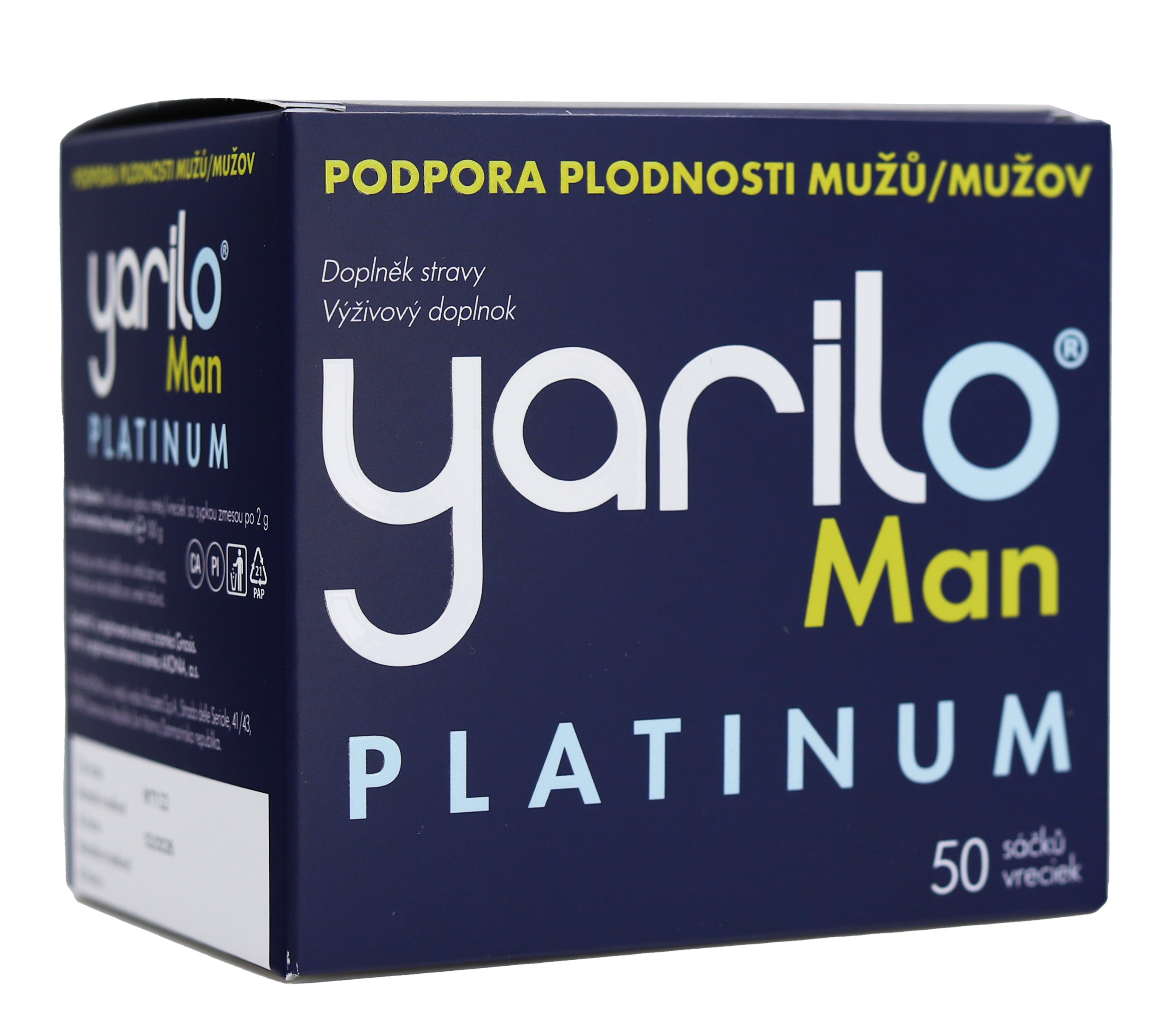 Axonia Yarilo Man Platinum – vitamíny a folát pro muže, 50 sáčků