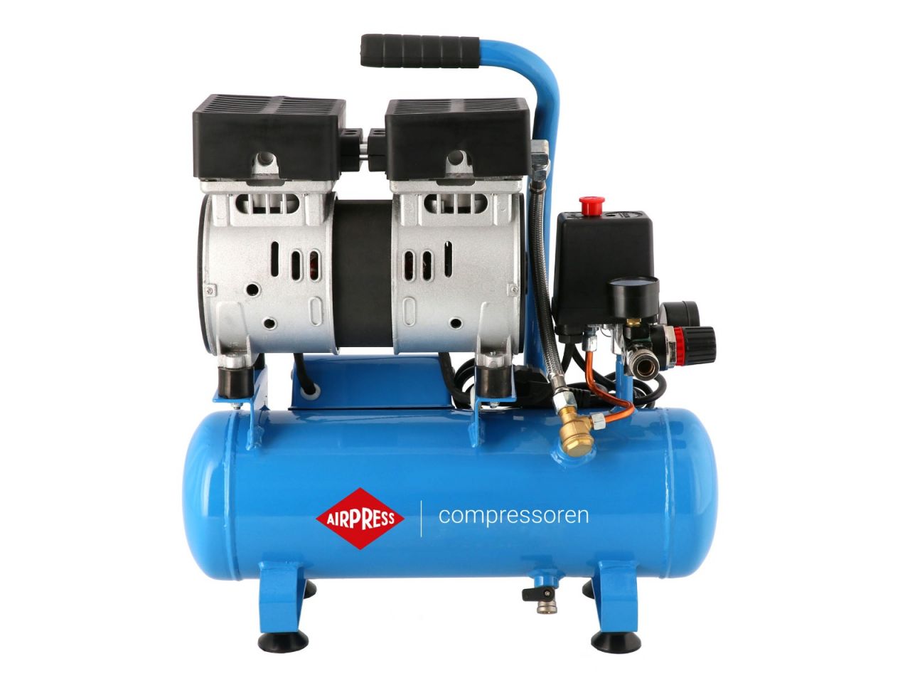 Airpress Kompresor bezolejový dvoj-piestový L 6-105 8bar 6l tichý