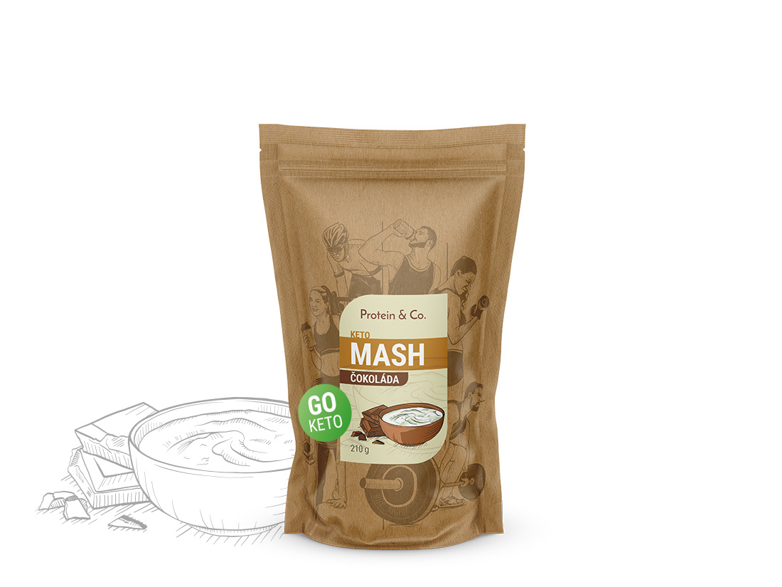 Protein & Co. Keto mash – proteinová dietní kaše Váha: 210 g, Vyber si z těchto lahodných příchutí: Čokoláda