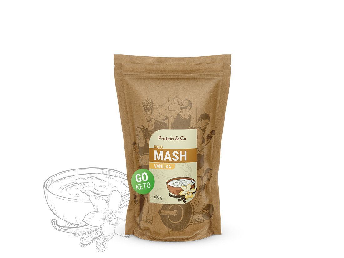 Protein & Co. Keto mash – proteinová dietní kaše Váha: 600 g, Vyber si z těchto lahodných příchutí: Vanilka