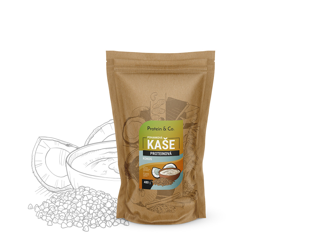 Protein&co. proteinová kaše s chia 480 g Vyber si z těchto lahodných příchutí: Kokos