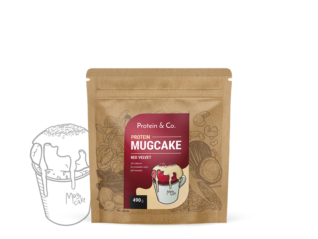 Protein & Co. Protein MugCake 490 g Vyber si z těchto lahodných příchutí: Red Velvet